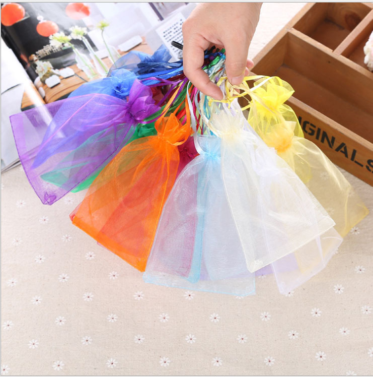 

Organza Gift Drawstring Bag 7x9cm 9x12cm 12x17cm 15x20cm 20x30cm Glasses makeup Jewelry Packaging Pouch Candy Favor Sack