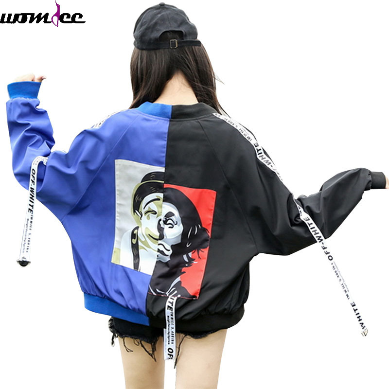 2018 Spring Autumn Bomber Jacket Women Men Tops couple Long Sleeve Basic Coat Casual Thin Outerwear Korean Hip hop Bomber Jacket L18101001