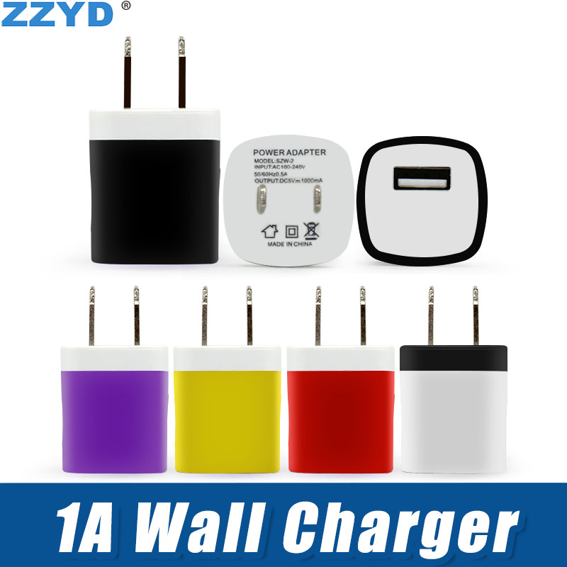 

ZZYD 5V 1A US USB Wall Charger Home Travel Adapter Mini USB charger For Samsung Smartphones