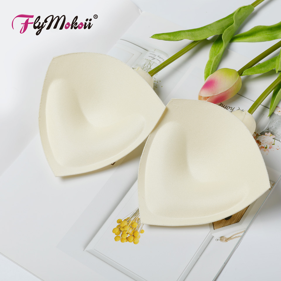 

1 pair/lot Women Summer Swimsuit Padding Inserts Sponge Foam Bra Pads Chest Cup Breast Thin Bra Bikini Insert Chest Pad