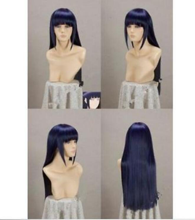 Narutos Shippuden Hinata Hyuga BlueBlack mixte Cosplay perruques livraison gratuite nouvelle haute qualité mode photo perruque