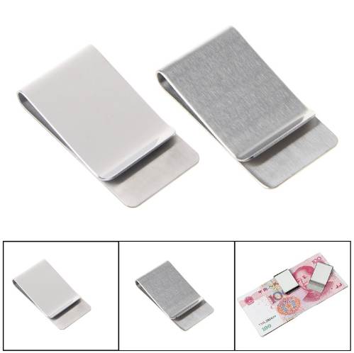 

THINKTHENDO Slim High Quality Slim Money Clip Credit Clip Wallet New Stainless Steel