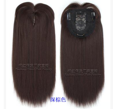 

This year the new type of hair shading white hair top replacement block Liu Haifa pad hair Topper factory direct sales