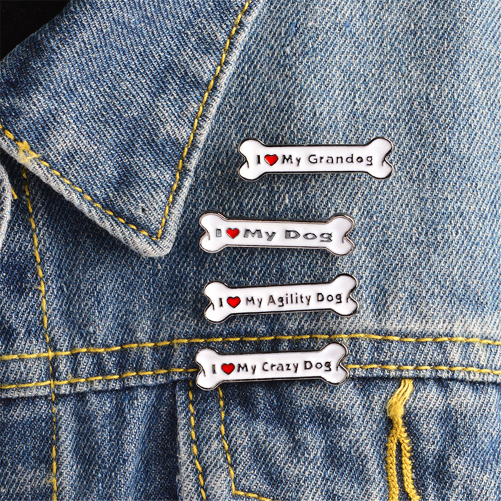 

Love My Dog Grandog Agility Crazy Enamel Pin Cute Cartoon Bone Pins Brooch Badge Gift Jewelry For Pet Owner Pins, Brooches