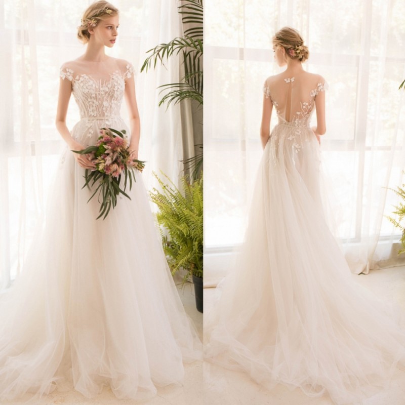 

Hollow Applique With Lace A Line Evening Dresses Art Deco Inspired Neck With Belt Prom Dresses Sweep Train Quinceanera Dress, Orange