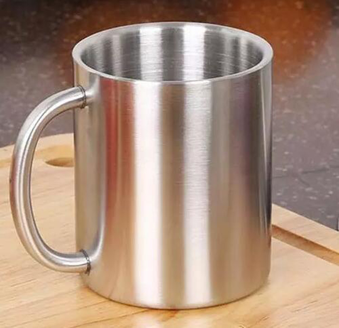 

220ML Double stainless steel mugs Anti-hot Portable Mug Cup Double Wall Travel Coffee Mug Tea Cup GX08, Silver