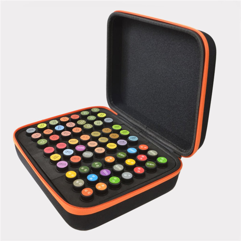 

63 Slot Bottle Essential Oil Case 3-Sectional Protects For 1-3ml Essential Oil Bag Travel Carrying Storage Organizer Organizador