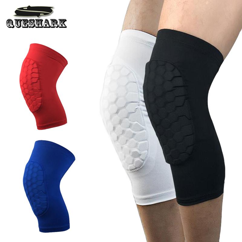

1Pc Honeycomb Anti-collision Football Volleyball Basketball KneePads Cellular Dance Knee Pads Calf Support Ski Snowboard Kneepad, White