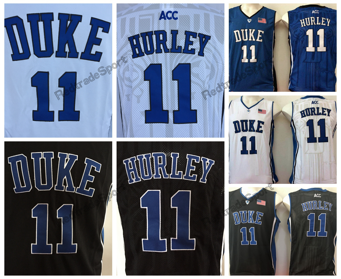 

Mens Duke Blue Devils Bobby Hurley College Basketball Jersey Cheap Blue Black 11 Bobby Hurley Stitched Basketball Shirts S-XXL
