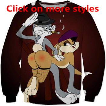 

New Fashion Couples Men Women Unisex Cartoon Bugs Bunny 3D Print Hoodies Sweater Sweatshirt Jacket Top A5, Yellow