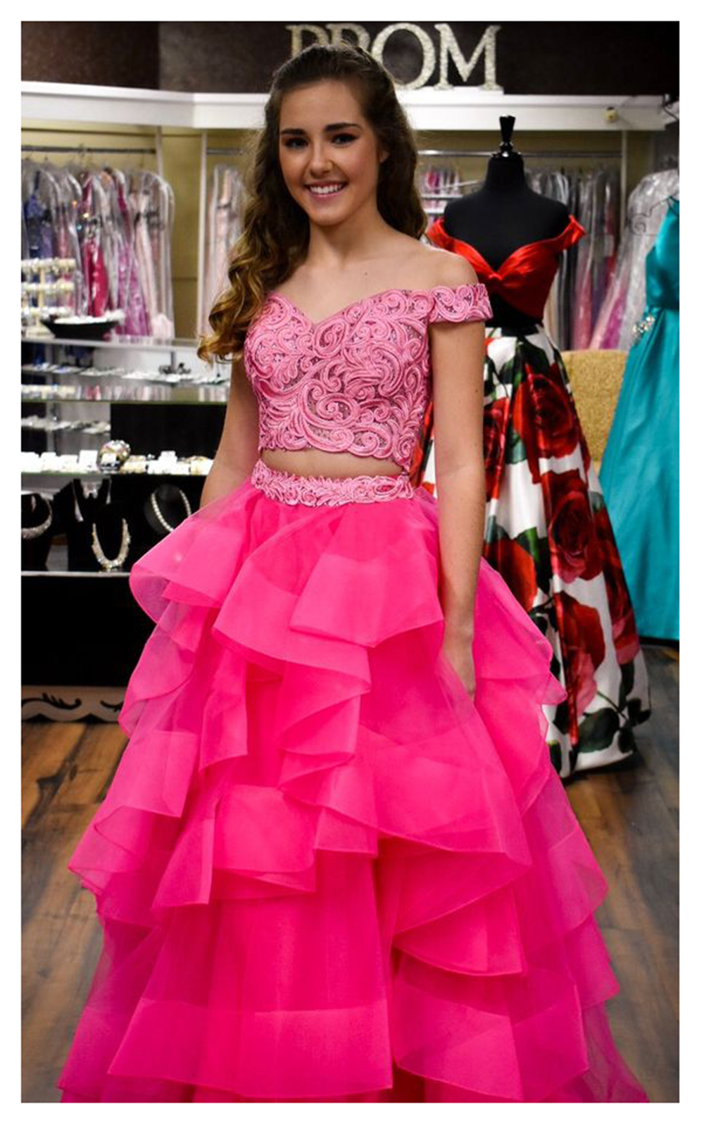 

two pieces lace Ball Gown Quinceanera Dresses 2018 Sweet 16 Dress Sweetheart Vestido De Festa Long Organza Formal Prom Gowns, Orange