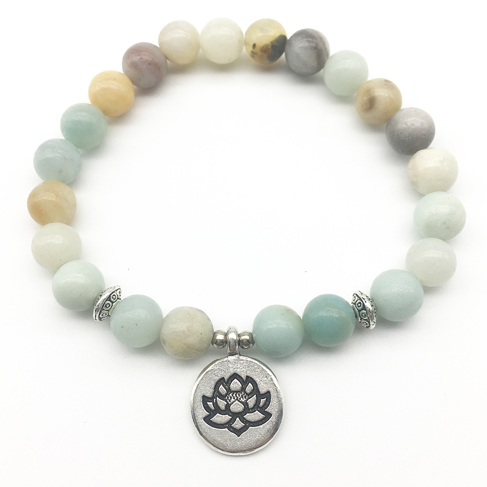

SN1228 New 2018 Women`s Bracelet Trendy Natural Amazonite Yoga Bracelet High Quality Balance Bracelet Best Gift for Her