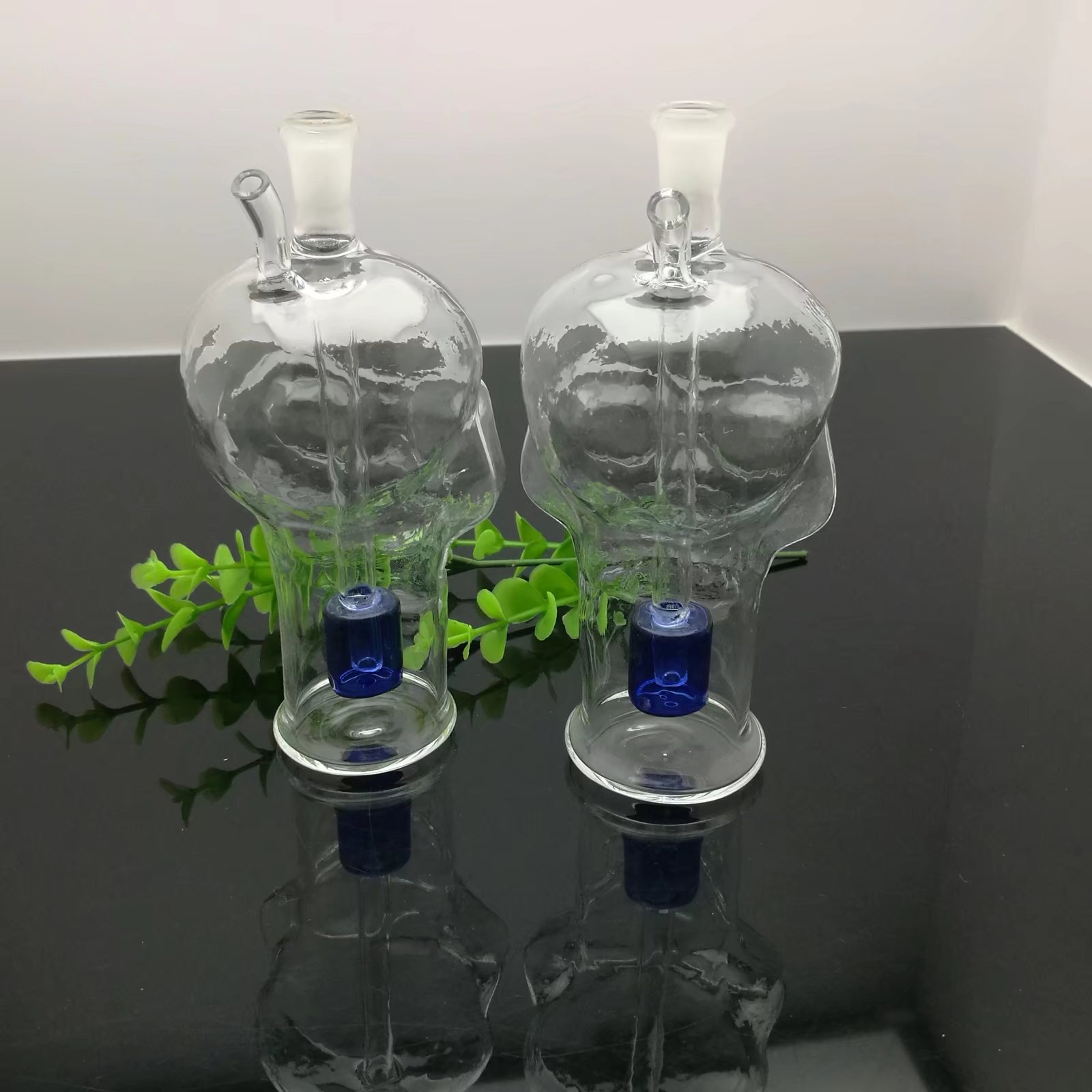 

Transparent skull glass water bottle glass bong water pipe Titanium nail grinder, Glass Bubblers For Smoking Pipe Mix Colors