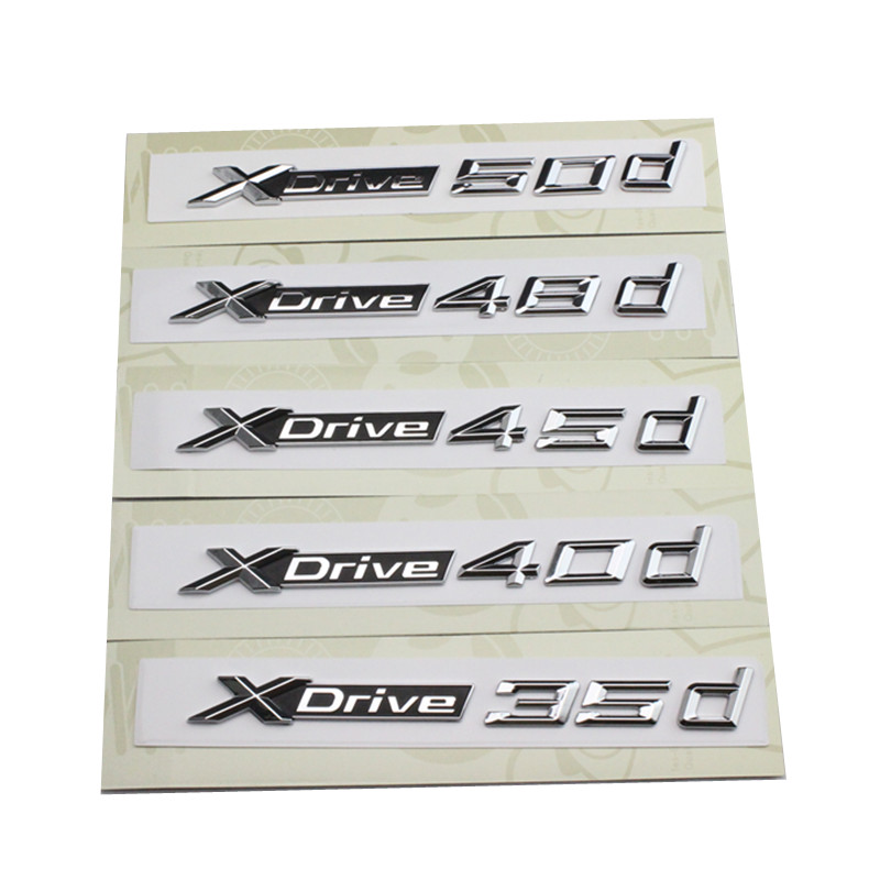 Autocollant de style de garniture de voiture pour BMW X1 X3 X4 X5 X6 série Xdrive 18d 20d 25d 28d 30d 35d 40d 45d 48d 50d emblème Badges Logo let