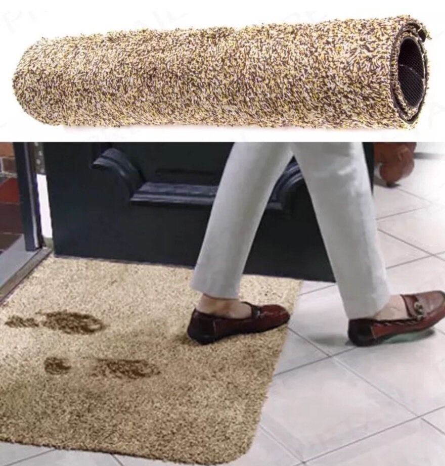 

Magic Clean Step Mat Super Absorbant Magic Door Mat Microfibre Washable Doormat Carpet for Home, Brown