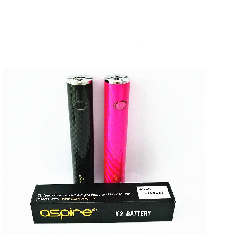 

100% Original Aspire K2 Battery 800mAh Capacity Output Voltage 5.5V Vape Battery Best Fit for K2 Tank Black Pink
