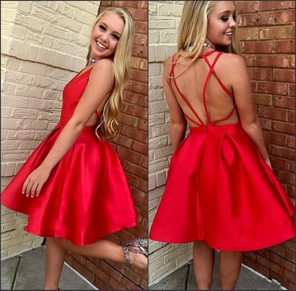 criss cross back cocktail dress