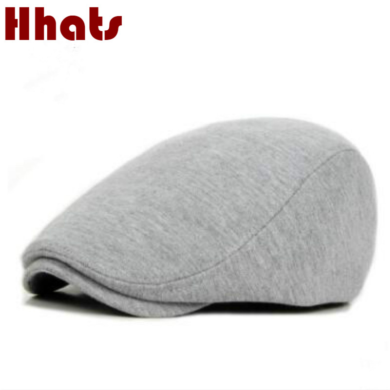 

which in shower solid color cotton berets high quality women men autumn winter flat cap fashion breathable sun duckbill bones, Navy