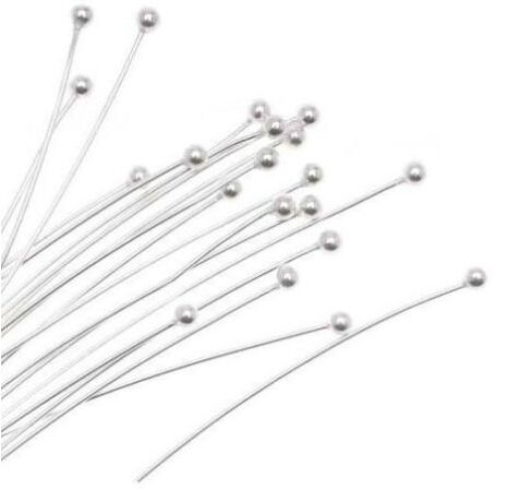 

1000pcs/lot Silver Plated Ball Head Pins For Jewelry Making 18 20 24 26 30 40 50mm
