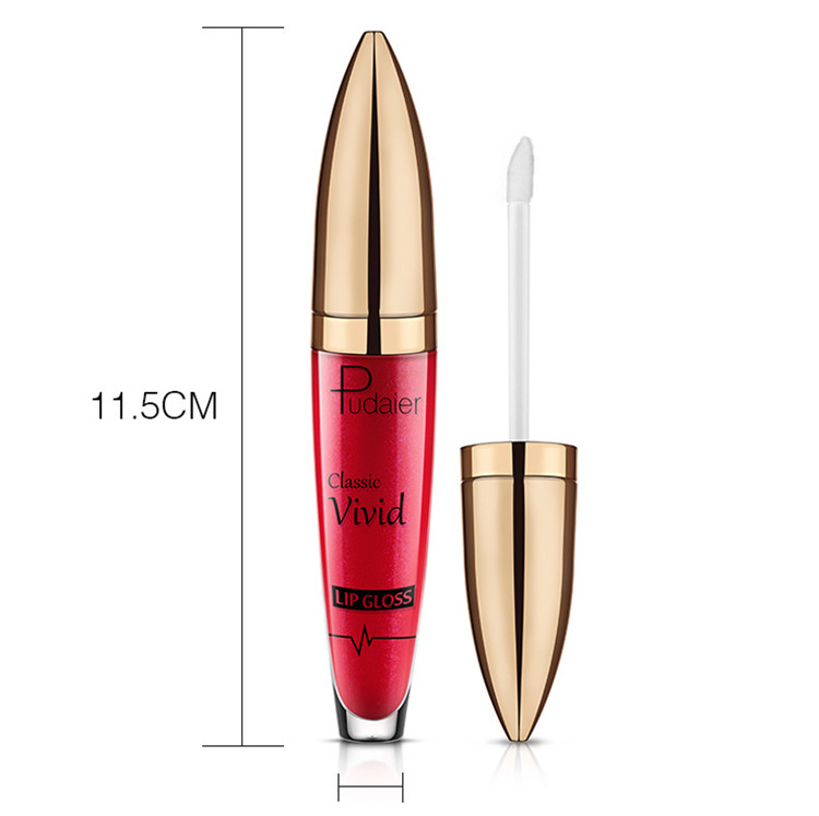 

New Makeup Waterproof pudaier glitter Lip Gloss Matte Liquid Lipstick Women Cosmetics full of pure color ,color is strong DHL freeshipping, Mixed color