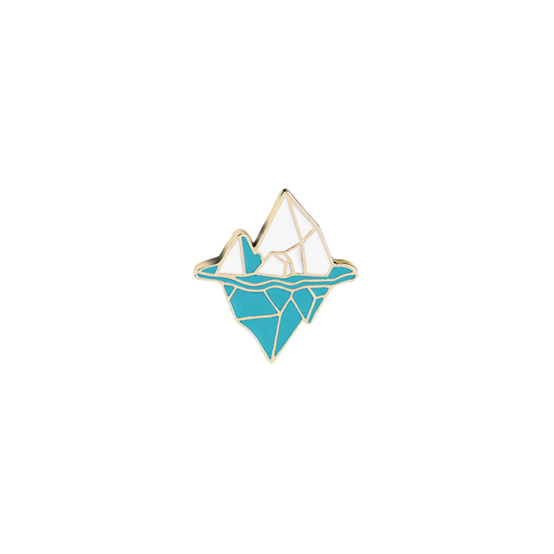Antarctic Iceberg Small Size Enamel Pins for Men Boy Women Girl Clothes Backpack Demin Jeans Jacket Shirt Collar Lapel Pins Button Badge-image-415014506