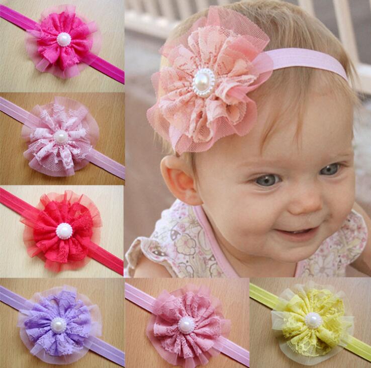 

European and American new children's flowers with lace head hair and baby ornaments baby hair accessories