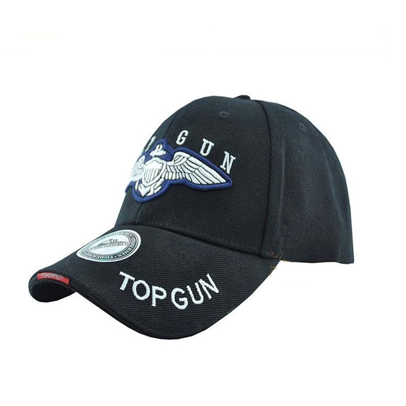 

Top Gun Sport Baseball Peaked Caps Hat Outdoor Travel Sun Bike Hat black/tan