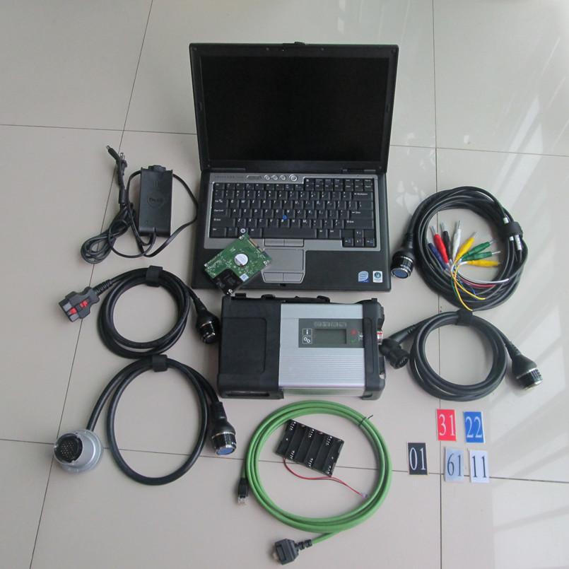 

mb star automotive diagnostic tool sd connect c5 with 320gb hdd newest version software d630 laptop windows11 system