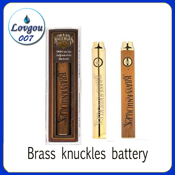 

Brass Knuckles Vape Battery 650mAh 900mAh Variable Voltage Preheat E-Cigarette VV Battery Pen For 510 Thraed Thick Oil Cartridge Atomizer