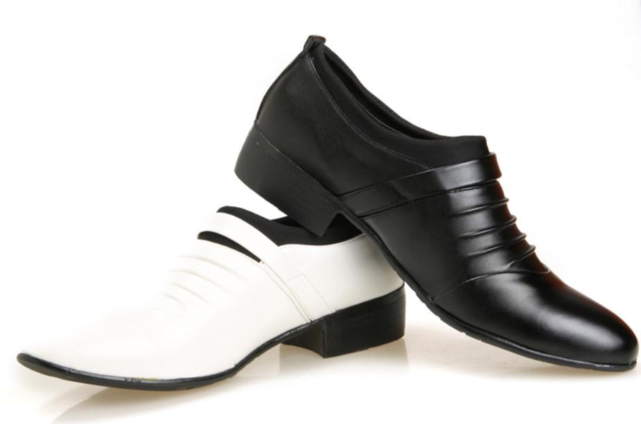 

Free send 2018 spring new style male Korean pointed end Formal wear shoes, Black