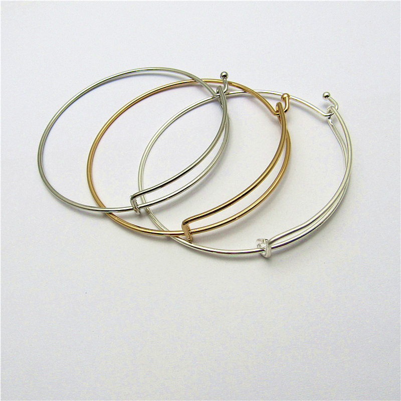 

Metal Expandable Wire Bangle Bracelets DIY Jewelry Pick Size Cable Wire Bangle Adjustable Charm Love Bracelet Accessories 9 Color