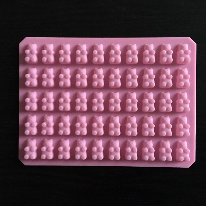 

Practical Cute Gummy 50 Cavity Silicone Tray Make Chocolate Candy Ice Jelly Mold DIY Children Cake Tools Wholesale D0026-1