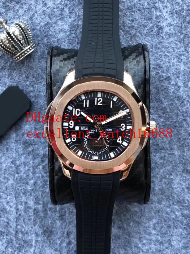 

5 Colors Hot Sell Fashion Mens Wristwatches 40.5 mm 5164 5164A-001 18k Rose Gold Asia 2813 Movement Automatic Rubber Strap Men's Watches