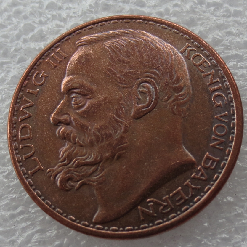 

High Quality Hot Selling GERMAN 1913 CU Pattern 3 Mark German ST Bavaria Ludwig III Copy Coin Cheap Factory