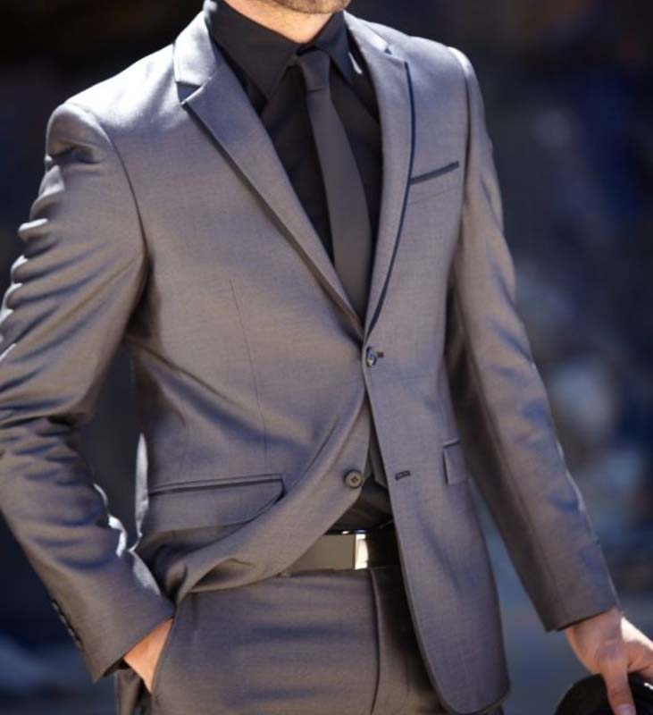 

Custom Made Light Grey Business Suits Men Suits Wedding Suits For Man Tailored Made Slim Fit 2 Pieces Terno Blazer Masculino (Jacket+Pants, Same as image