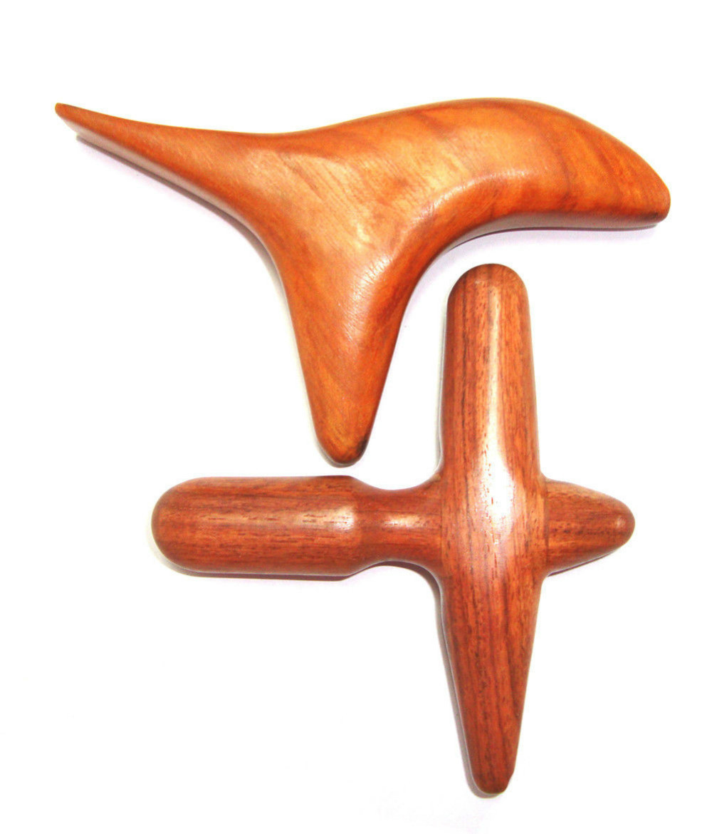 

[Healthy Life] 2 PCS THAI REFLEXOLOGY CARE BEAUTY WOODEN MASSAGE TOOL HAND FOOT BODY RELAX THERAPY