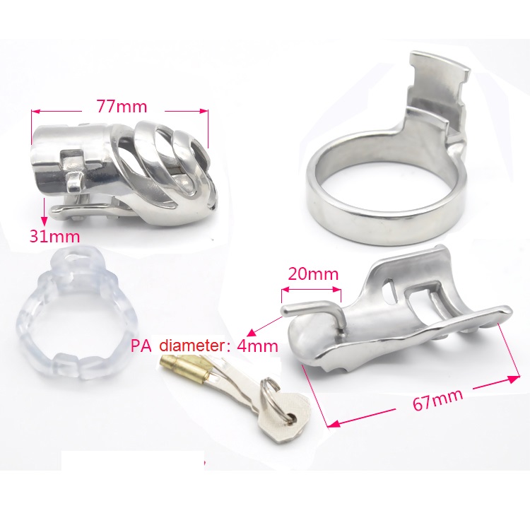 

3D design 316L Stainless Steel Stealth Male Chastity Devices Cock Cage Penis Ring Lock Fetish Belt For Men