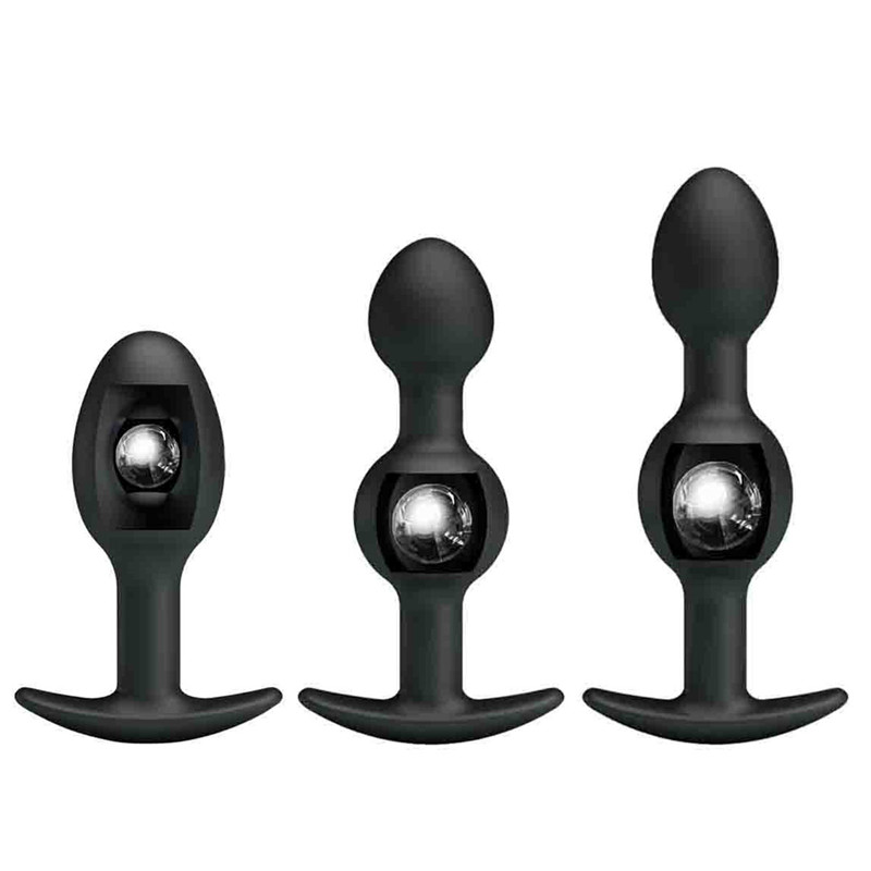 

Adult Pleasure 3 Models Black Anal Beads Sensual Sex Toys Silicone Butt Plug For Couple Female Masturbator