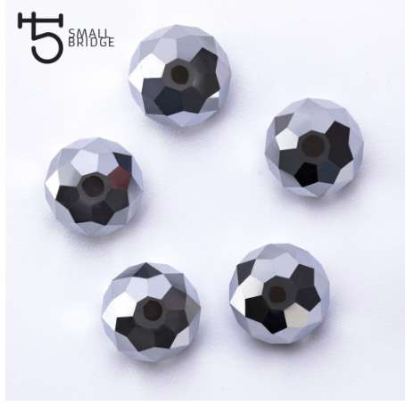 

Austria Plating Silver Faceted Rondelle Glass Beads Diy Jewelry Making Accessories Pearls Crystal Spacer Beads Wholesale Z170