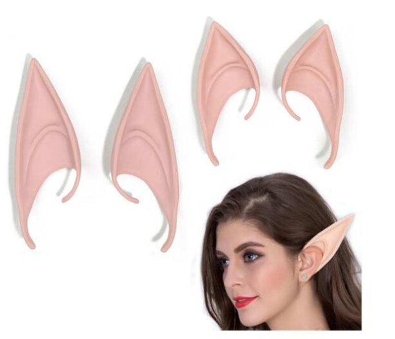 

Mysterious Elf Ears fairy Cosplay Accessories Latex Soft Prosthetic False Ear Halloween Party Masks Cos Mask