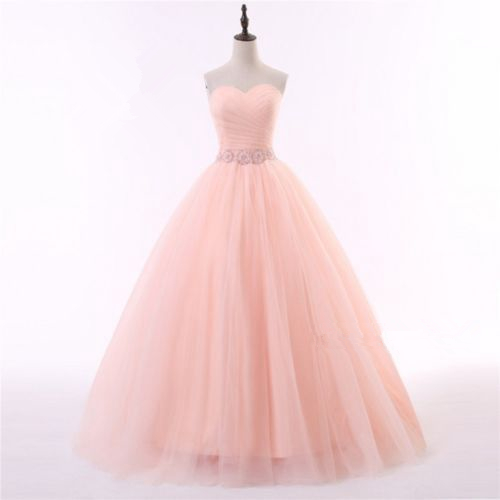 

2020 High Quality Ball Gown Quinceanera Dresses Beaded Crystal Formal Party Gown Vestidos De 15 Anos QC1273, Red