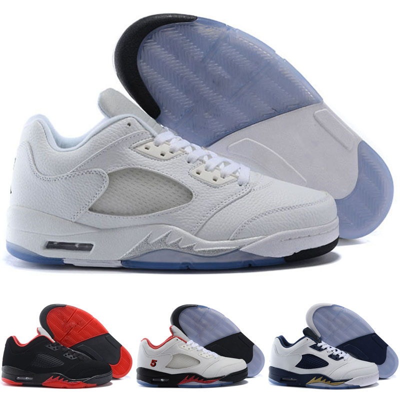 

2018 New Men Basketball Shoes 5 Low Wolf Grey GS Dunk From Above Sneakers Neymar Mens Basketball Shoes, As photo 4