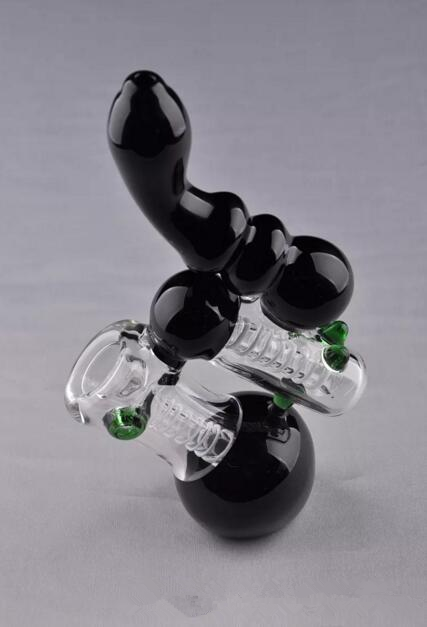

Cheap Sale Stock Black Glass Pipe Glass Bubbler Smoking Pipe Water Glass Bong Smoking Accessories