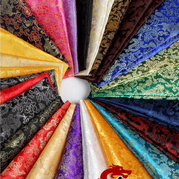 

China Ancient Costume Tang Han Baby Clothes Kimono Cos Silk Brocade Satin Dragon Damask Fabric Width 90cm