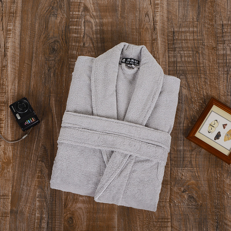 

100% terry cotton bathrobes men toweled thickening robe men BATHROBE, Color3
