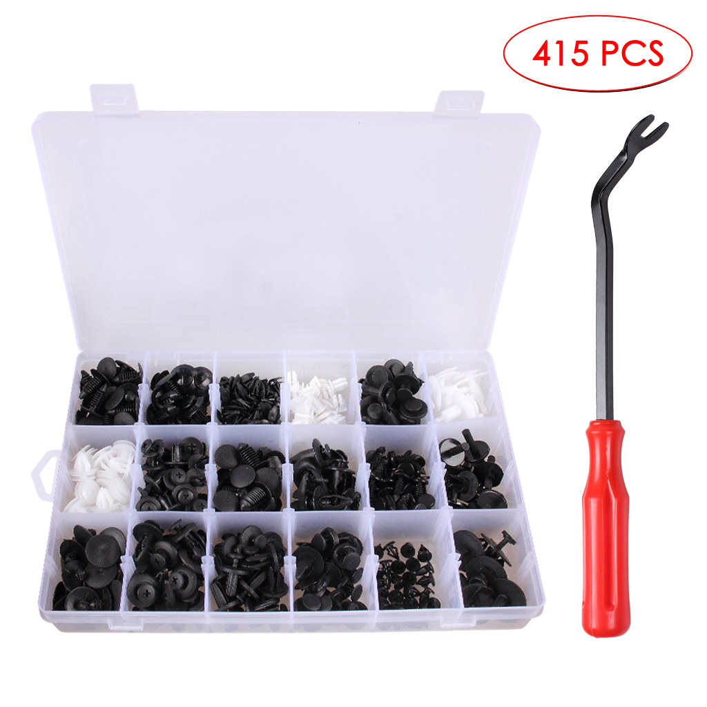 

Universal Auto Clips With Fastener Remover 415Pcs Nylon And Plastic Retainer Assortment Automotive Rivet Assembly For U.S. Series Models