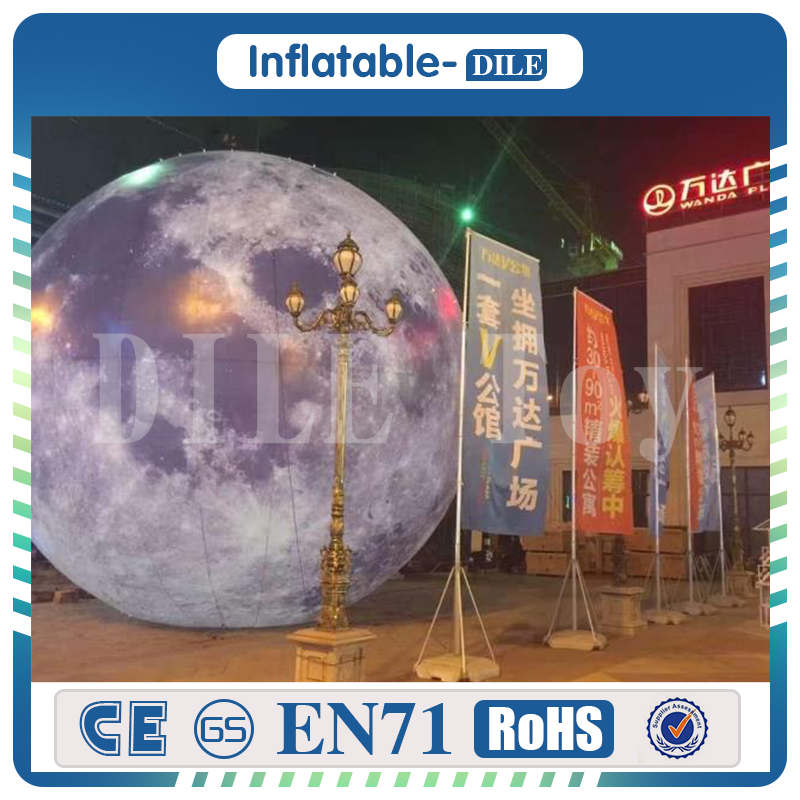 

4m Inflatable moon With LED lighting Inflatable Crescent moon stage decorative party decoration Inflatable moon For Sale