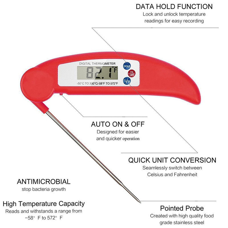 2018 Meistverkauften Digitalen Kochen Thermometer Lebensmittel-fleisch-freies