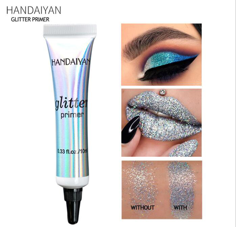 

New HANDAIYAN Glitter Primer Sequined Primer Eye Makeup Cream Waterproof Sequin Glitter Eyeshadow Glue Korean Cosmetics Cream Concealer Base