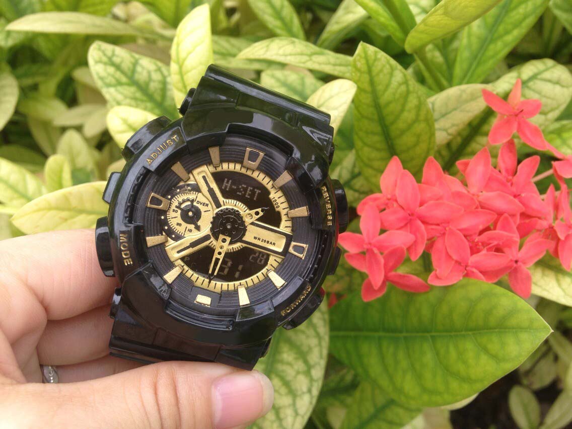 Black with gold